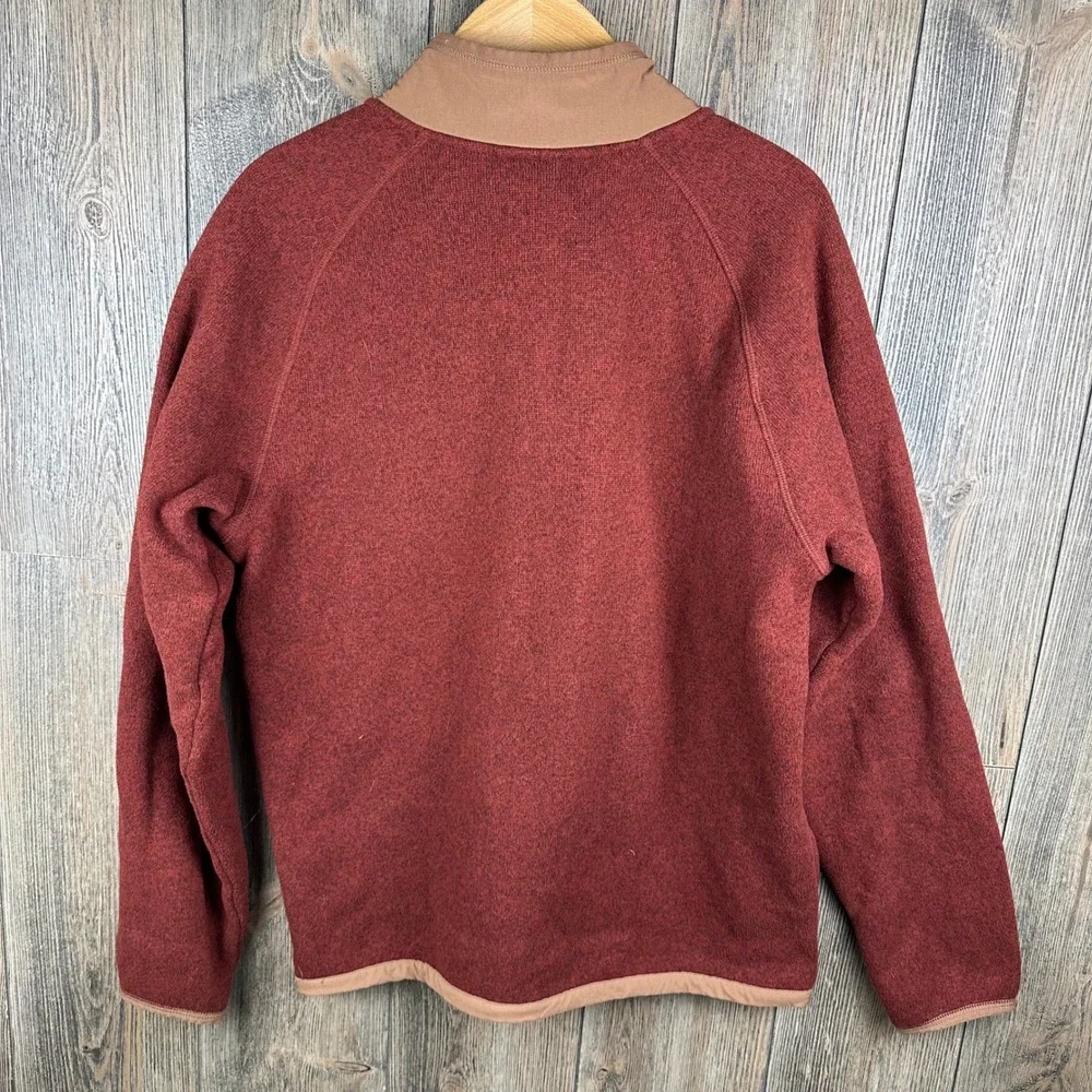 The North Face Gordon Lyons Fleece 1/4 Zip Pullover Sweater Red Mens Medium